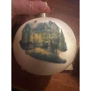 Thomas Kinkade Blessing of Christmas Ornament Painter of Light Christmas Cottage